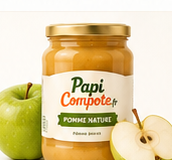 Compote pomme nature Papi Compote
